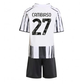 Juventus Andrea Cambiaso #27 Hemmaställ Barn 2025-26 Kortärmad (+ Korta byxor)